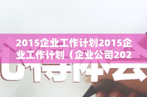 2015企业工作计划2015企业工作计划（企业公司2021年工作计划）