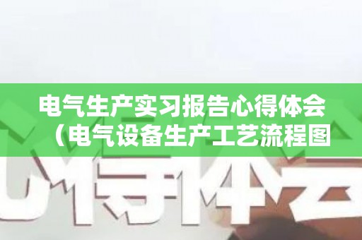 电气生产实习报告心得体会（电气设备生产工艺流程图片）