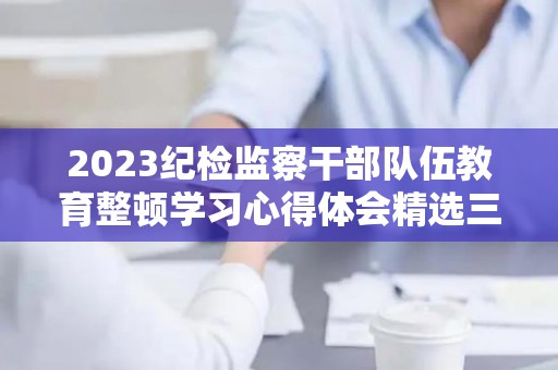 2023纪检监察干部队伍教育整顿学习心得体会精选三篇（纪检干部队伍建设情况汇报）