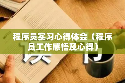 程序员实习心得体会（程序员工作感悟及心得）