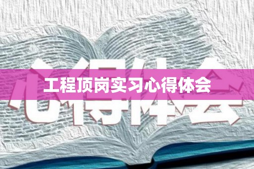 工程顶岗实习心得体会