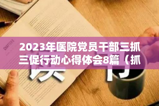 2023年医院党员干部三抓三促行动心得体会8篇（抓三促指的是）