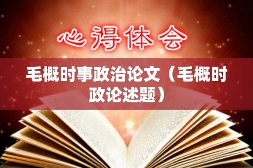 毛概时事政治论文（毛概时政论述题）