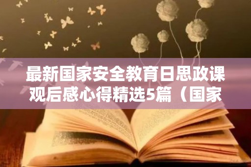 最新国家安全教育日思政课观后感心得精选5篇（国家安全教育日观看心得体会）