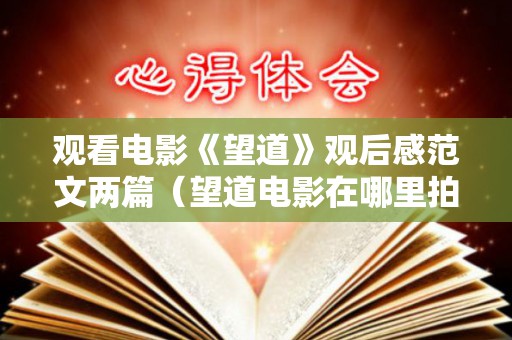 观看电影《望道》观后感范文两篇（望道电影在哪里拍的）