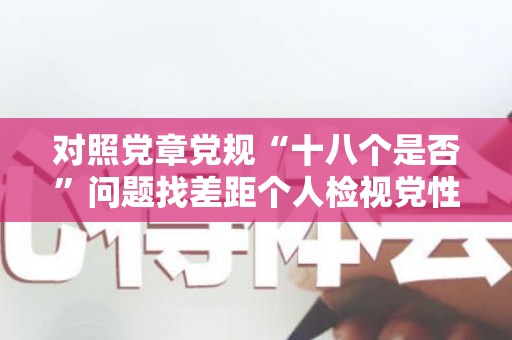 对照党章党规“十八个是否”问题找差距个人检视党性分析发言材料（按照党章党规对照18个是否查摆检视问题材料）