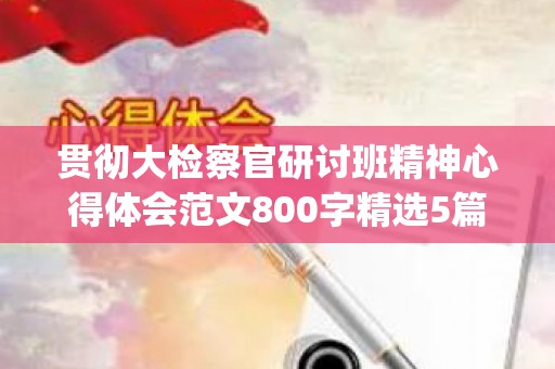 贯彻大检察官研讨班精神心得体会范文800字精选5篇(检察队伍教育整顿的三个环节)