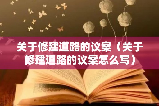 关于修建道路的议案（关于修建道路的议案怎么写）