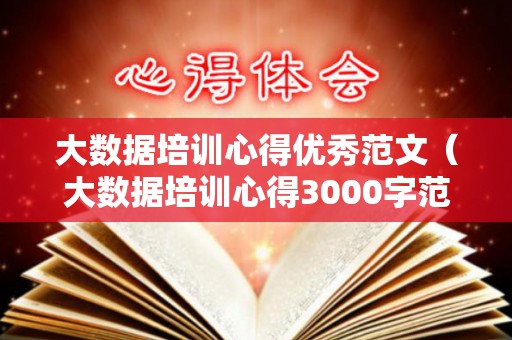 大数据培训心得优秀范文（大数据培训心得3000字范文大全）