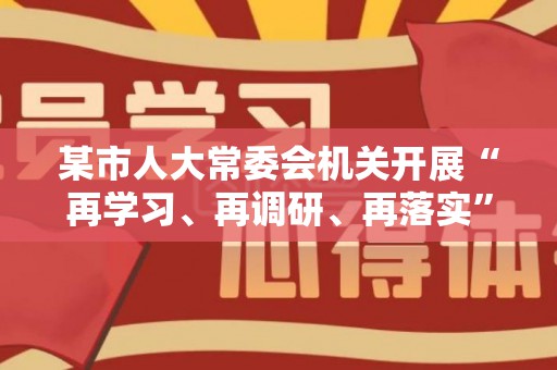 某市人大常委会机关开展“再学习、再调研、再落实”活动工作总结