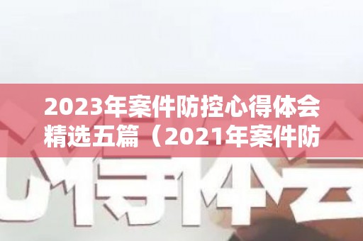 2023年案件防控心得体会精选五篇（2021年案件防范工作计划）
