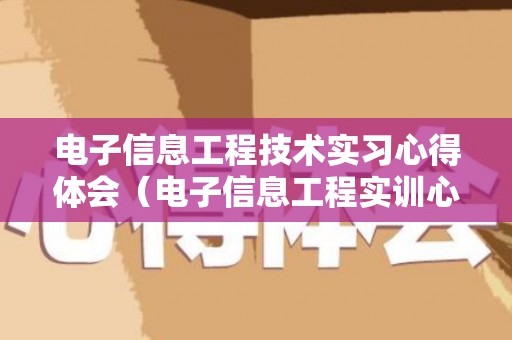 电子信息工程技术实习心得体会（电子信息工程实训心得体会）