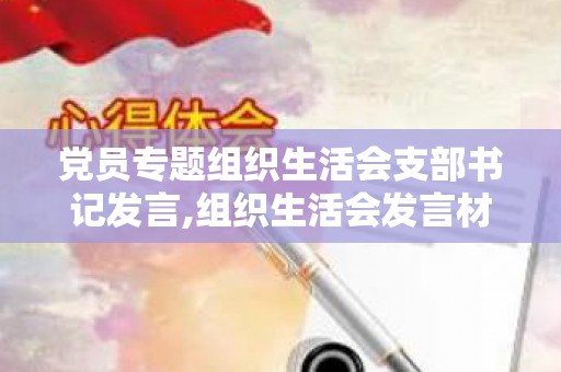 党员专题组织生活会支部书记发言,组织生活会发言材料（专题组织生活会党支部书记作表态发言）