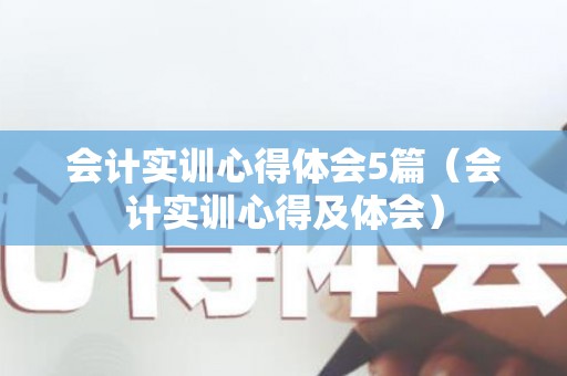 会计实训心得体会5篇（会计实训心得及体会）