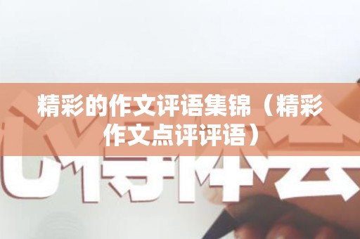 精彩的作文评语集锦（精彩作文点评评语）