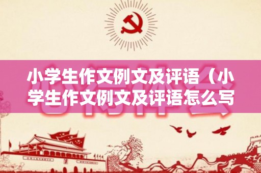 小学生作文例文及评语（小学生作文例文及评语怎么写三年级）