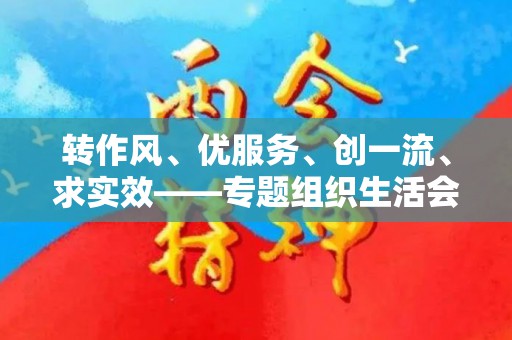 转作风、优服务、创一流、求实效——专题组织生活会个人检视材料（转作风提效能优服务组织生活会）