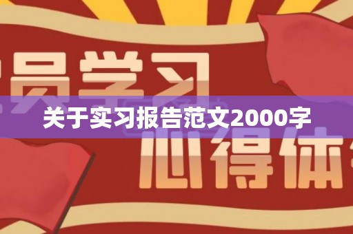 关于实习报告范文2000字