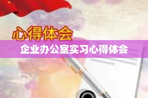 企业办公室实习心得体会