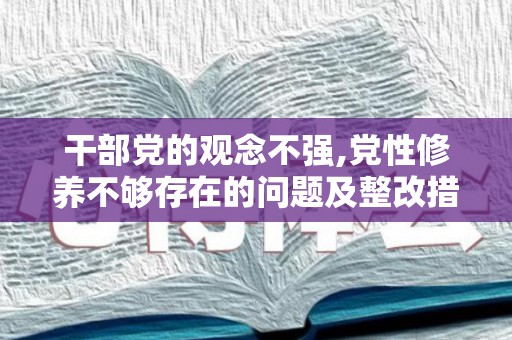 干部党的观念不强,党性修养不够存在的问题及整改措施（党员领导干部党性修养存在问题）