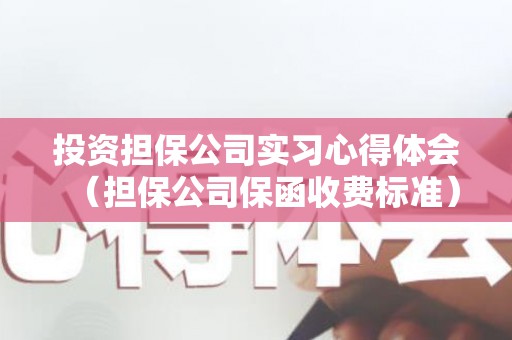 投资担保公司实习心得体会（担保公司保函收费标准）