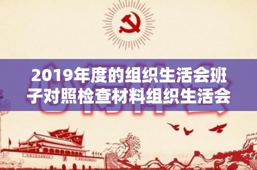 2019年度的组织生活会班子对照检查材料组织生活会个人发言提纲.docx（2020年组织生活会对照检查材料模板）