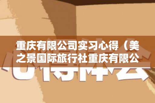 重庆有限公司实习心得（美之景国际旅行社重庆有限公司）