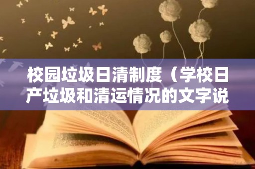 校园垃圾日清制度（学校日产垃圾和清运情况的文字说明）
