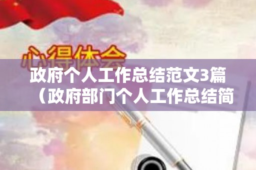 政府个人工作总结范文3篇（政府部门个人工作总结简短）