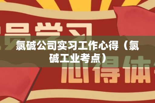 氯碱公司实习工作心得（氯碱工业考点）