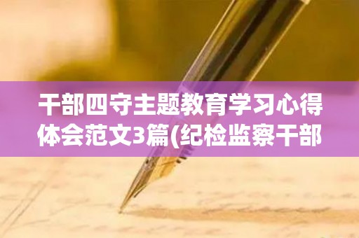 干部四守主题教育学习心得体会范文3篇(纪检监察干部要过好四关)