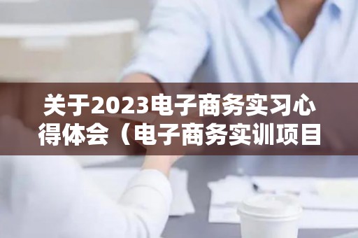 关于2023电子商务实习心得体会（电子商务实训项目心得体会）