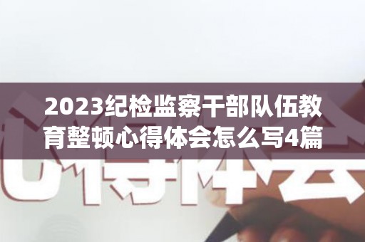 2023纪检监察干部队伍教育整顿心得体会怎么写4篇(纪检干部队伍建设专题报告)