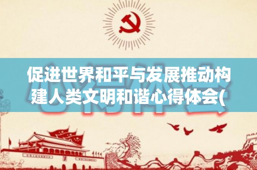 促进世界和平与发展推动构建人类文明和谐心得体会(维护世界和平促进世界发展推动构建)