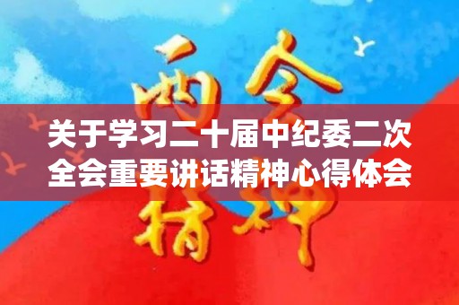 关于学习二十届中纪委二次全会重要讲话精神心得体会精选5篇(关于学习的诗句)