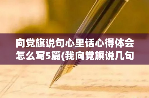 向党旗说句心里话心得体会怎么写5篇(我向党旗说几句话)