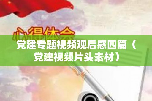 党建专题视频观后感四篇（党建视频片头素材）