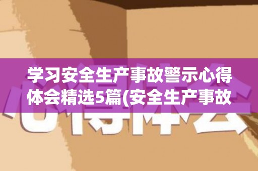 学习安全生产事故警示心得体会精选5篇(安全生产事故警示教育心得体会)