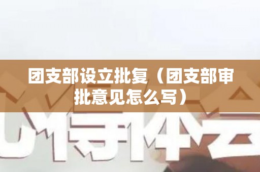 团支部设立批复（团支部审批意见怎么写）